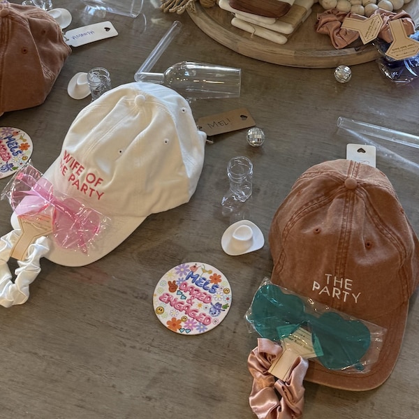 Bachelorette Party Embroidered Baseball Caps, Wife Vibes-drunk Vibes ...
