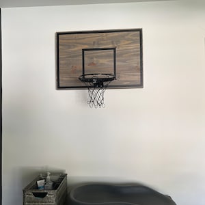 Basketball Hoop Indoor Wood Basketball Goal Gray With Black 