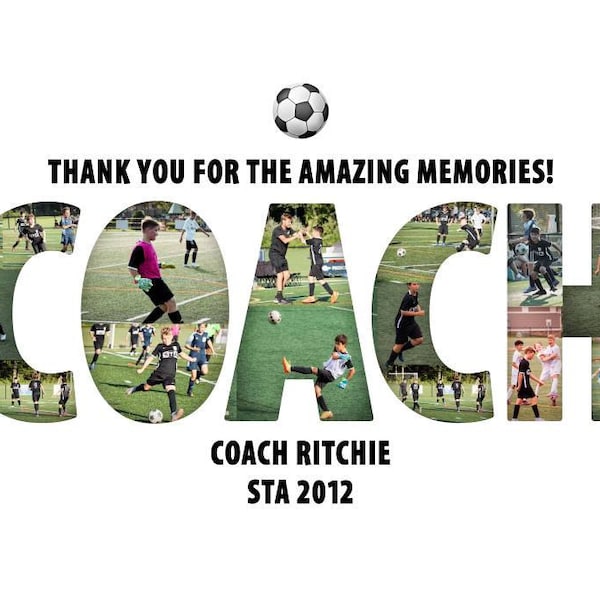 Soccer Coach Gift Ideas, End of Season Coach Gift for Coach, Football