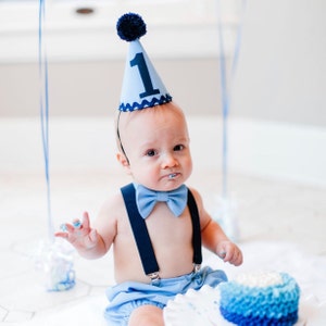 Smash Cake Outfit Boy Birthday Baby Blue and Navy Outfit 1, 2, 3 or 4 ...