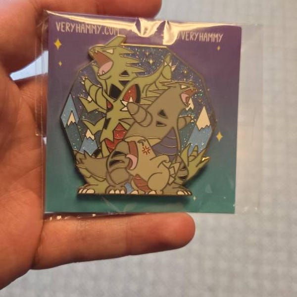 Larvitar Pupitar Tyranitar Enamel Pin - Etsy