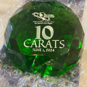 thumbnail image 2 of 12-Piece Birthstone Paperweight Set - 40mm K9 Crystal Glass Diamonds For Home & Event Decor 2 of 12