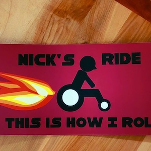 Personalized Wheelchair Accessory, Funny Wheelchair License Plate ...