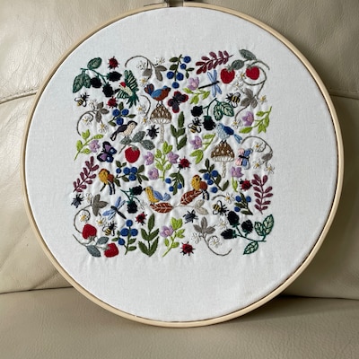 Hand Embroidery Pattern the Homestead Pdf Embroidery - Etsy