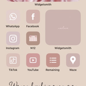 Beige Cream Sand Tone Neutral Aesthetic 230 Ios 14 App Icons Etsy