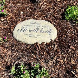 Planted to Celebrate a Life Personalized Memorial Garden Stone