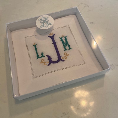 monogrammed mardi gras napkins