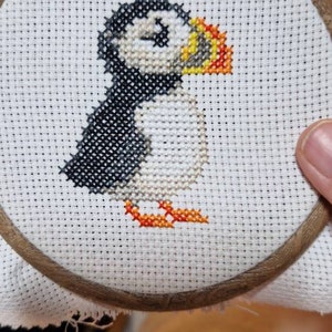 Puffin Cross Stitch Pattern PDF Bundle - Set of 3 Puffin Patterns