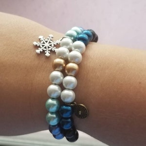 Keqing \u2022 Genshin Impact character-inspired bracelet \u2022 8mm beads \u2022 Adjustable size \u2022 Flower charm