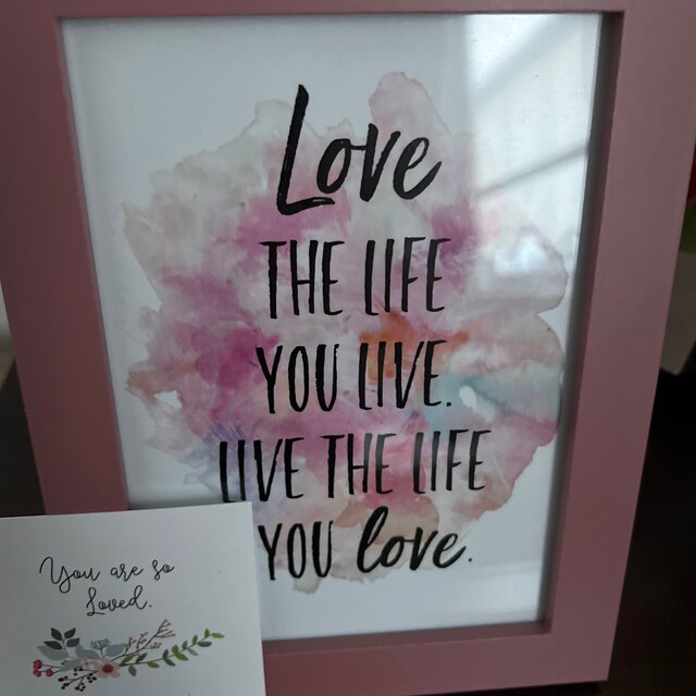 アートワーク「LOVE THE LIFE YOU LIVE」ボブマーリー・ピンク Bob Marley Print / Bob Marley Quote / Love the Life You Live Live