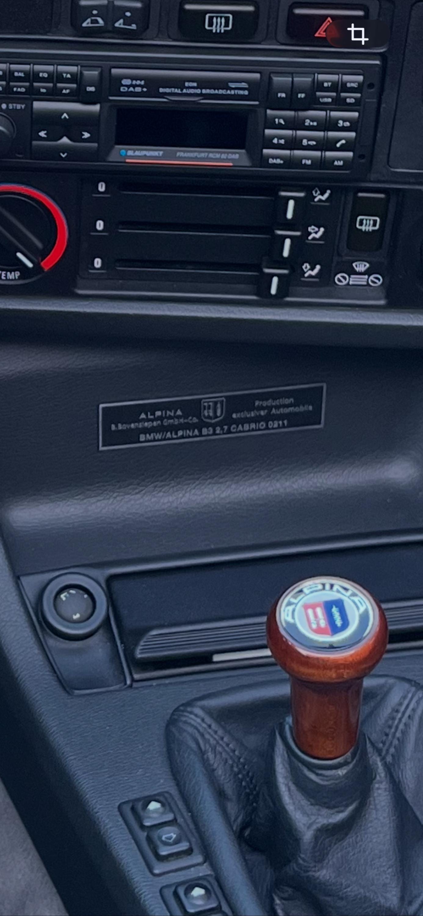 Custom Alpina Production Plaque, Personalized Text for BMW Interior, Dashboard Nameplate Badge