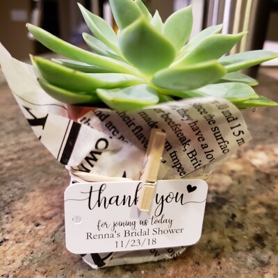 Mini Thank You Tags Succulent Tags Small Thank You Favor - Etsy