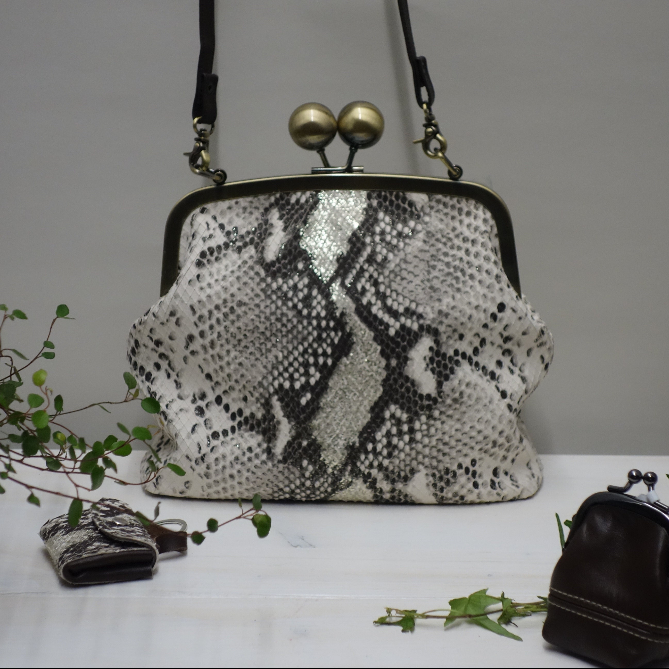 dark gray purse