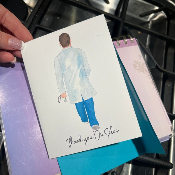 Thank You Card for Doctor | Custom Dr Keepsake | Thank You Physician ...