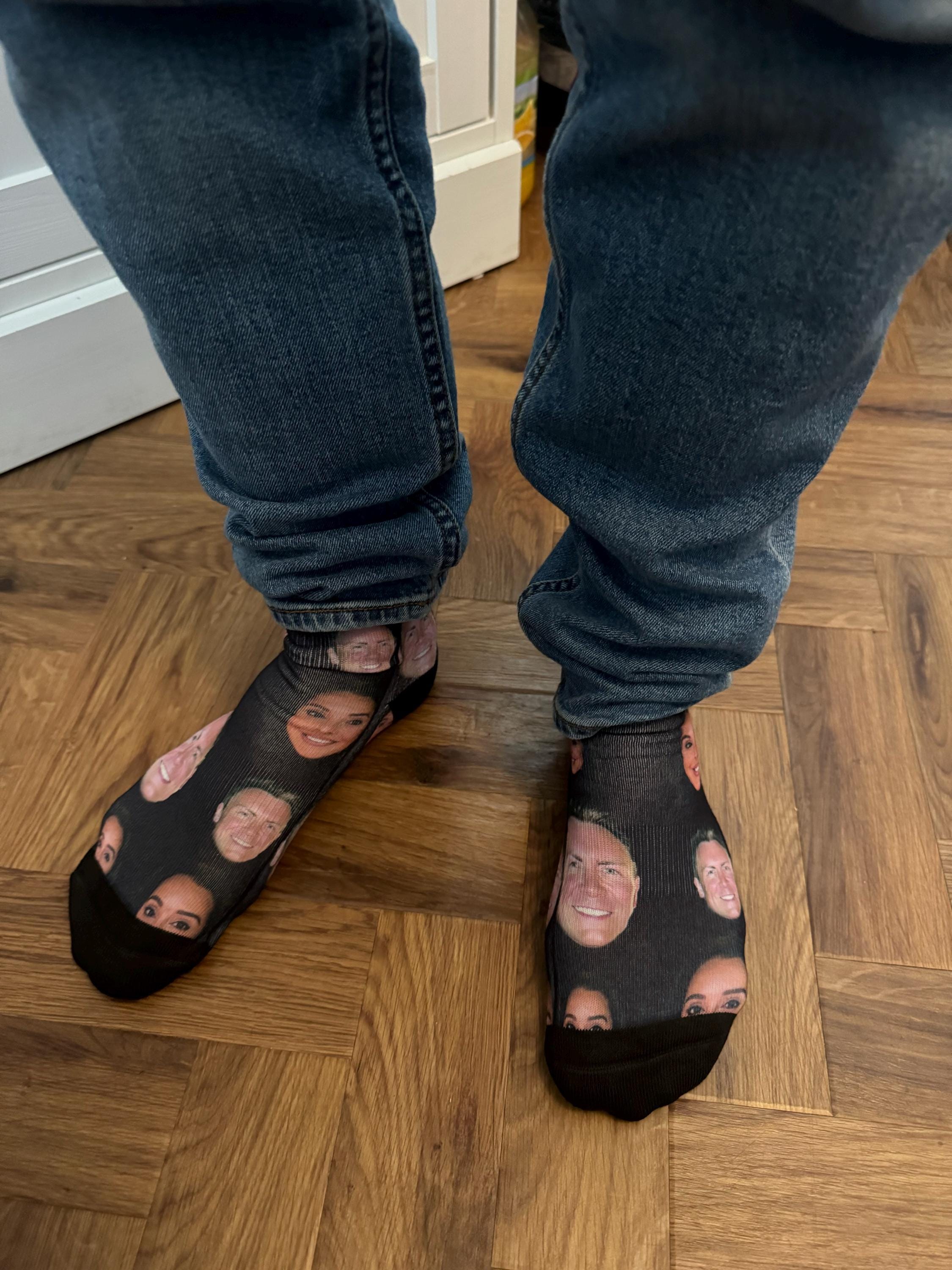 Custom Face Socks Printed With Loved Ones Face Make A Fantastic Unique Personalised Gift