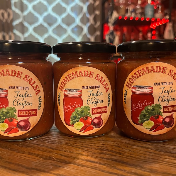 Salsa Stickers, Mild Salsa Labels, Homemade Salsa Labels, Salsa Canning ...