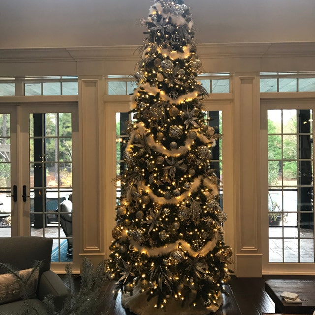 Faux Fur Christmas Tree Garland Shaggy Faux Snow Sheepskin Etsy