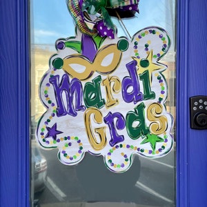Mardi Gras Trolley Door Hanger main image 0