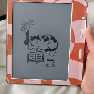 Cozy Reading Cat E-reader Screensaver: Kobo Libra, Boox 7