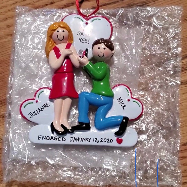 Just engaged christmas ornament