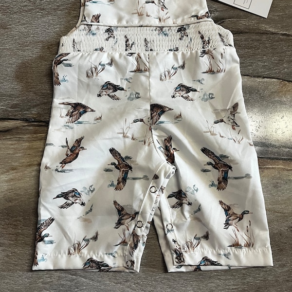 Floral Owl Families Smocked Romper main image 1