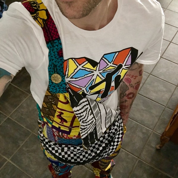 Patchwork Rave African Patchwork Dungarees, Unisex Festival Overalls, Ankara Dungarees ...