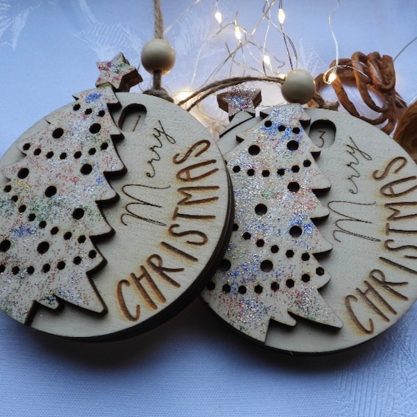 Christmas Tree Countdown Sliding Ornament | Star Lever Turning Calendar ...