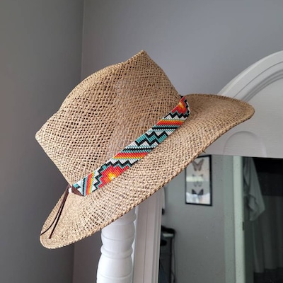 Beaded, Hat Band, Hatbands, Cowboy, Western Jewelry, Leather, Aztec ...