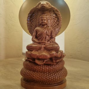 Figurine - SANAG - Bouddha XXL - Sculpture En Pierre - Hauteur 50 Cm - Décoration Feng Shui