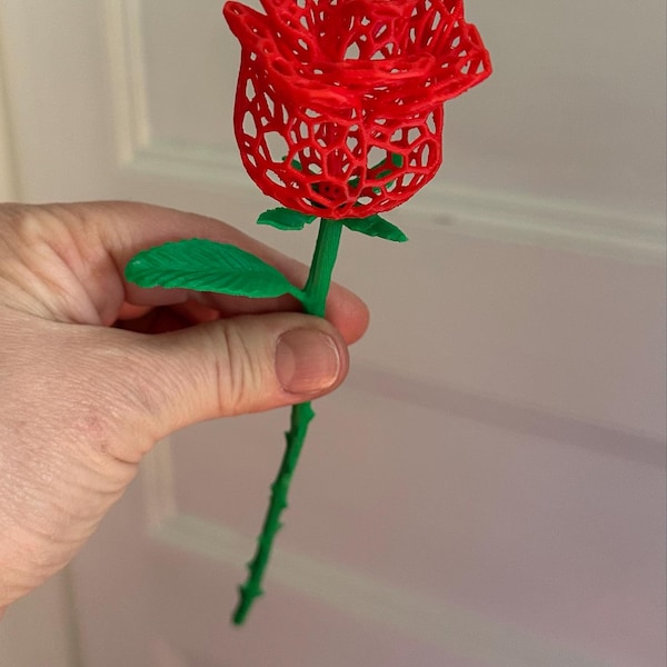 3D Printing Rose Voronoi Style Stl Digital File - Etsy