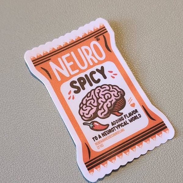 Neuro Spicy Sticker, Neuro Divergent, ADHD, Mental Health Awareness ...
