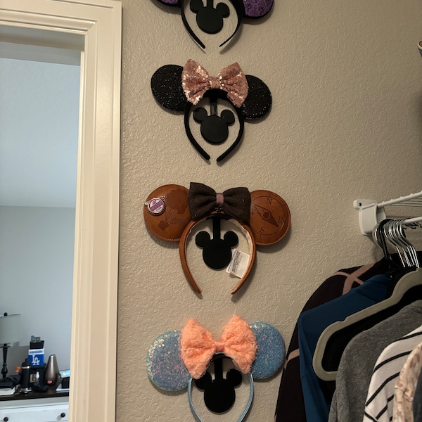 Mouse Ears Wall Hanger, Wall Display for Magic Mouse Ear Headbands, 3m ...
