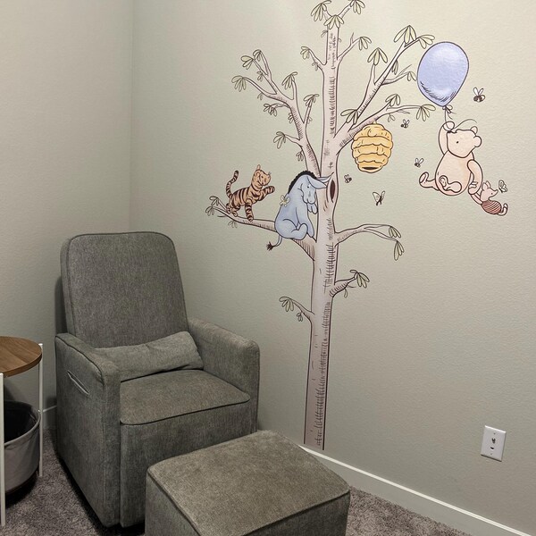 Pastel Color Classic Winnie the Pooh Wall Art Tigger Wall Sticker ...