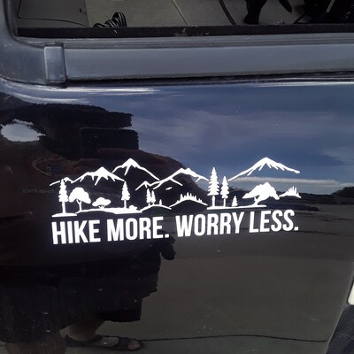 Hike More Worry Less Vinyl Decal - Colorado Creative