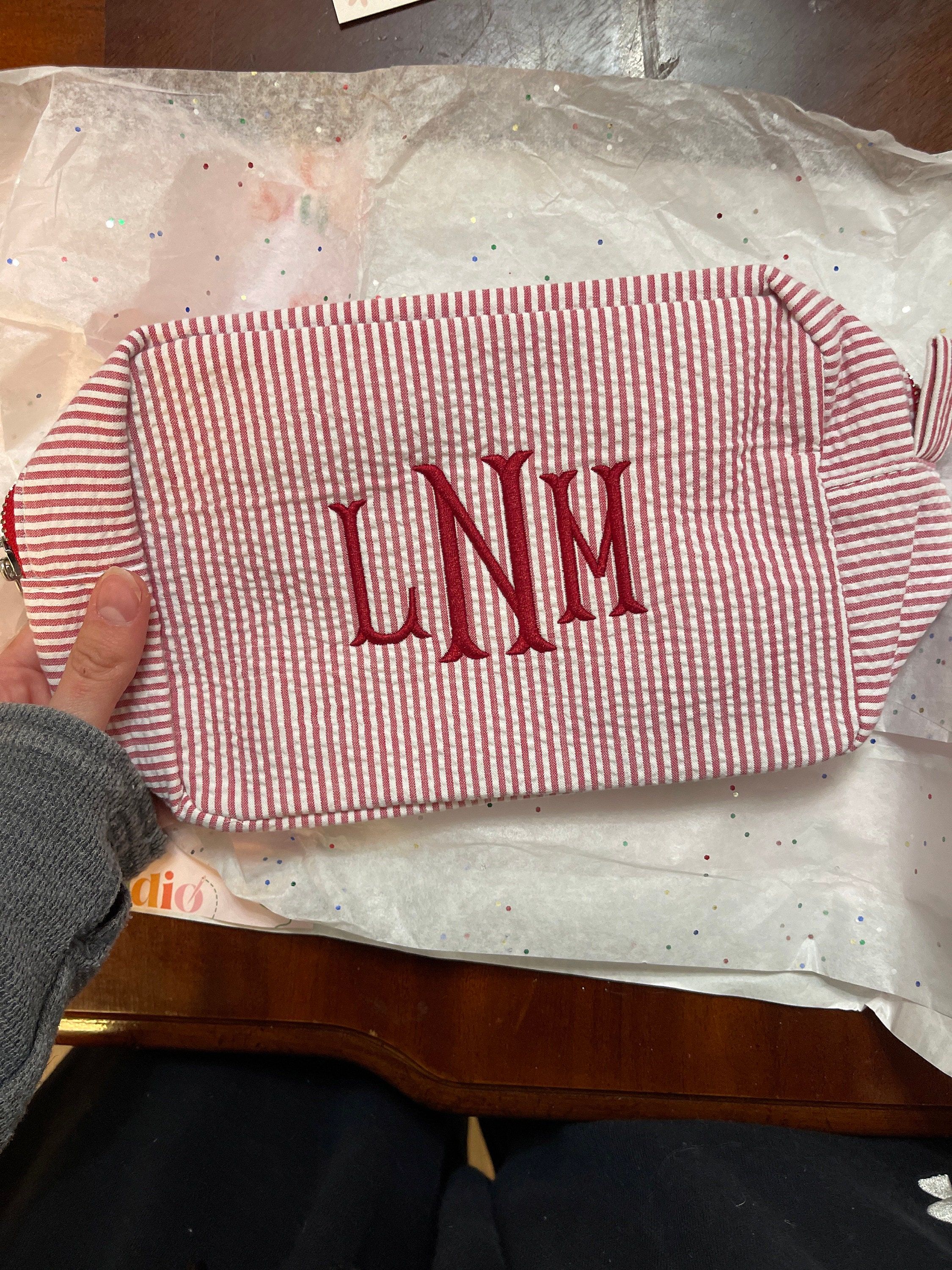 Personalized Monogrammed monogram colorful Makeup Bag, Bridesmaids Gifts, Sorority, Wedding Gifts, Christmas Gift for her, Free Shipping