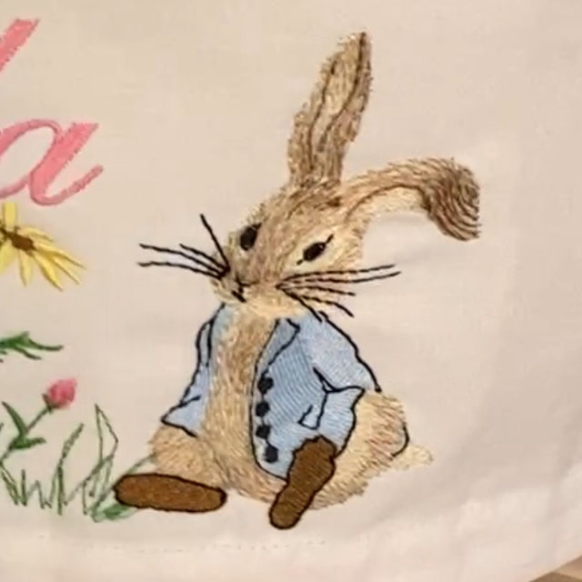 Rabbit Machine Embroidery Design Size H3.84