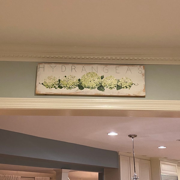MUDPIE HYDRANGEA TIN DOOR HANGER