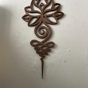 Sanskrit Om Breathe Symbol Wooden Wall Art – Zen Meditation Decor