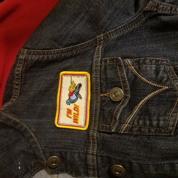 Art Patch, Colorful Embroidered Patch, Abstract Painted Art Patch by ...