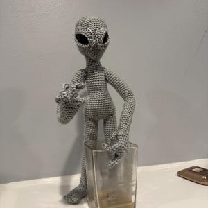 Medium Standing Alien Crochet Pattern by Crafty Intentions