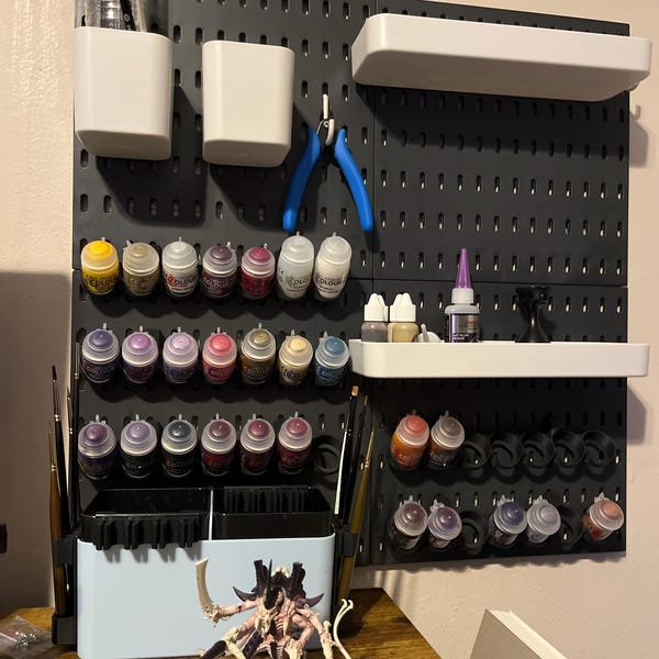 Citadel Paint Display, Angled Paint Rack Holder | SKADIS or 1/4 ...