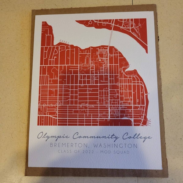 Personalized University Map, Custom Map, College Campus, Dorm Decor ...