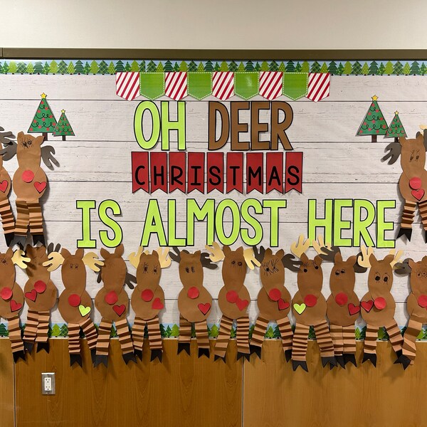 Rudolph Reindeer Christmas Countdown Bulletin Board (digital Download ...