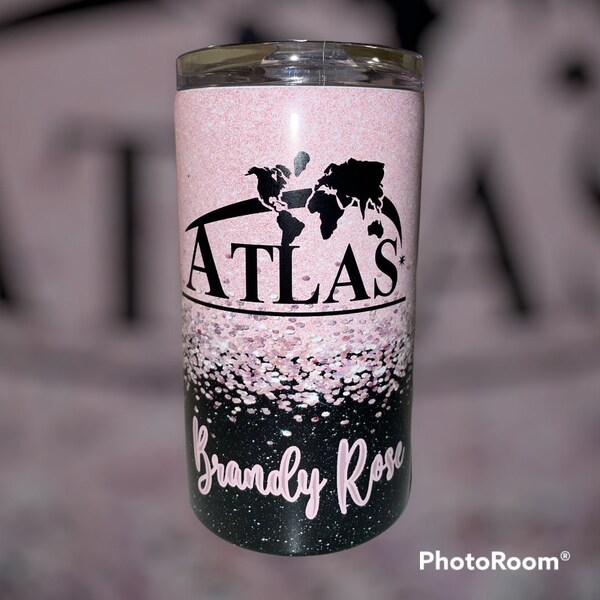 20 Oz Skinny Tumbler Sublimation Design Template Glitter Confetti Pink ...