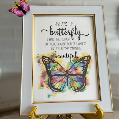 Butterfly Inspirational Printable Wall Decor, Butterfly Quote, Perhaps ...