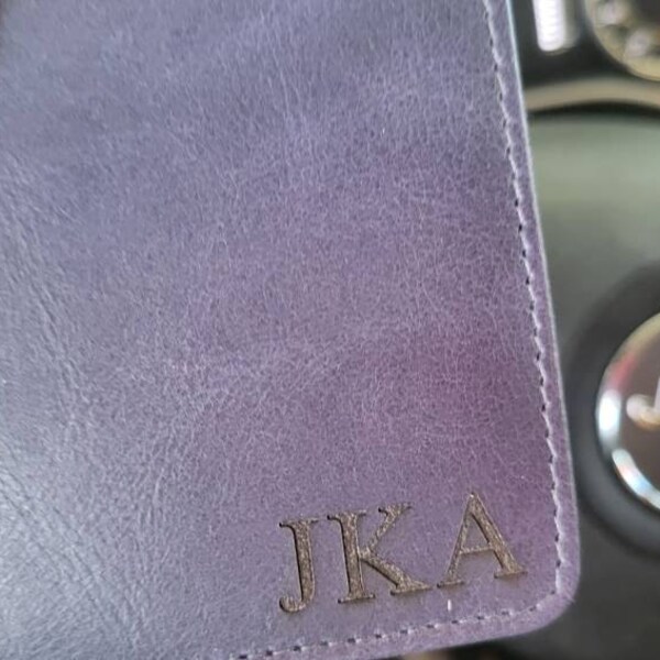 Hebrew, Arabic, Cyrillic Fonts Engraved Wallet, Personalized Genuine ...