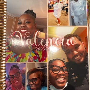 Personalized All-in-One 2025 Planner perfect Christmas Gift | Personalize Jan-Dec Organizer | Black Nurse| includes planner clip