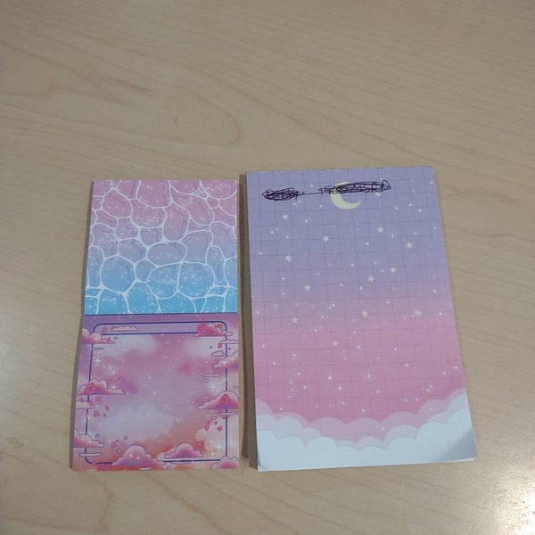 Rose Sky Sticky Notes | Kawaii Dreamy Aesthetic Cute Stationery - Etsy