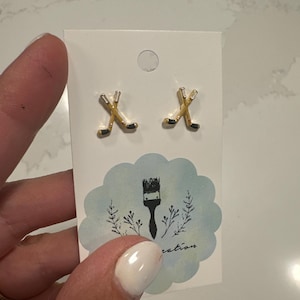 Hockey Studs, Hockey Earrings, Hockey Mom, Hockey Jewelry, Hockey Coach, Coach Gift, Sports Fan Studs, NHL Studs, NHL Jewelry