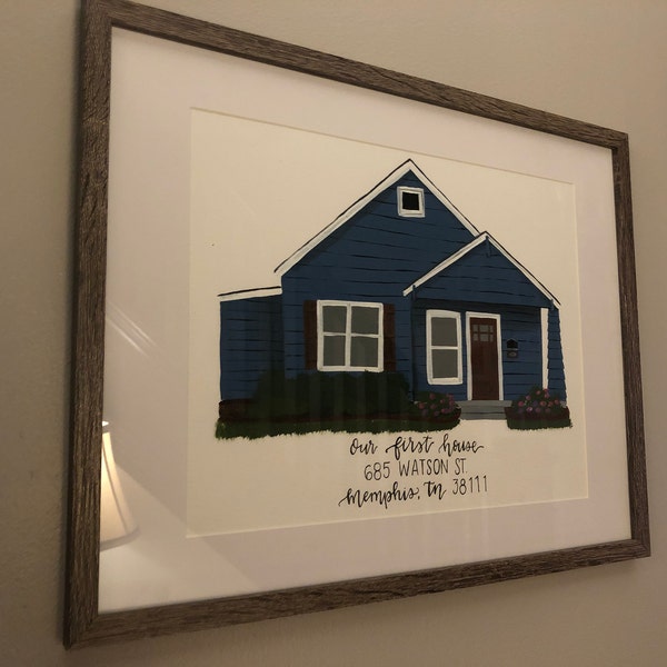 Custom HAND PAINTED House Portrait, Closing Gift, First Home - Etsy